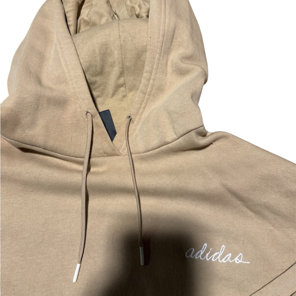 Women Oversized Adidas Tan Hoodie - Picture 3 of 4